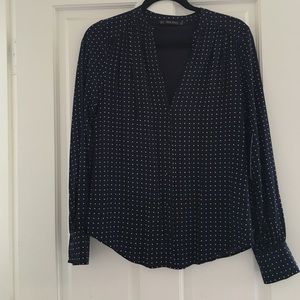 ZARA Navy Blouse