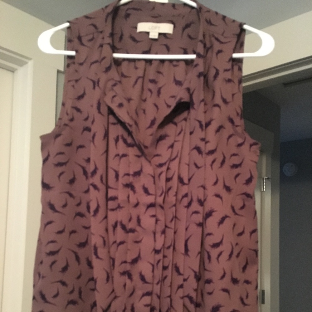 Feather tie neck Blouse