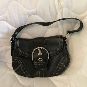 Coach Soho Flap Leather Purse, black