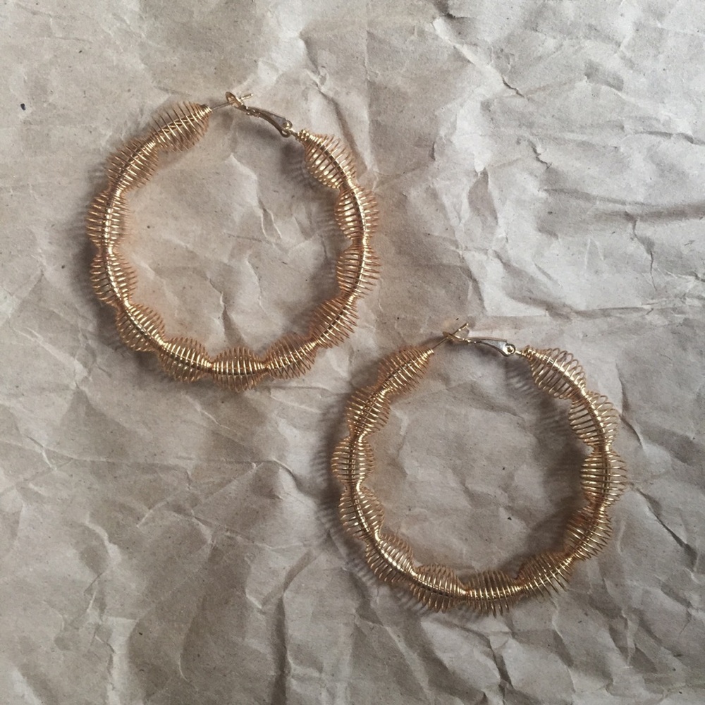 Funky gold hoops