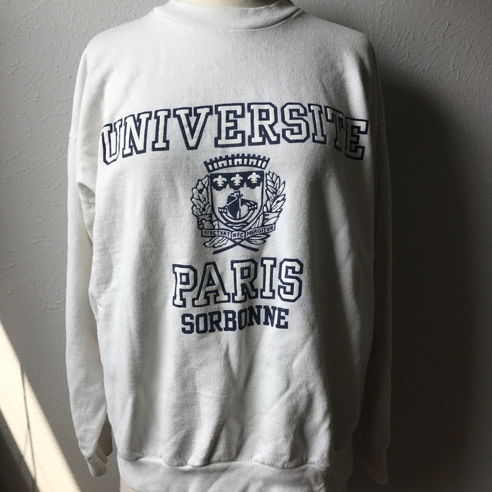 Vintage 80s Universite Paris Sorbonne Sweatshirt
