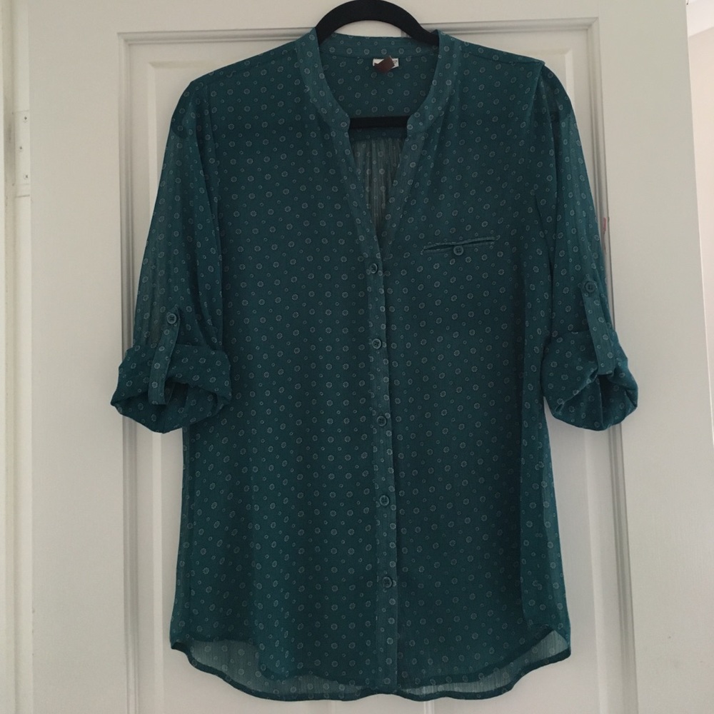 Nordstrom Teal Blouse