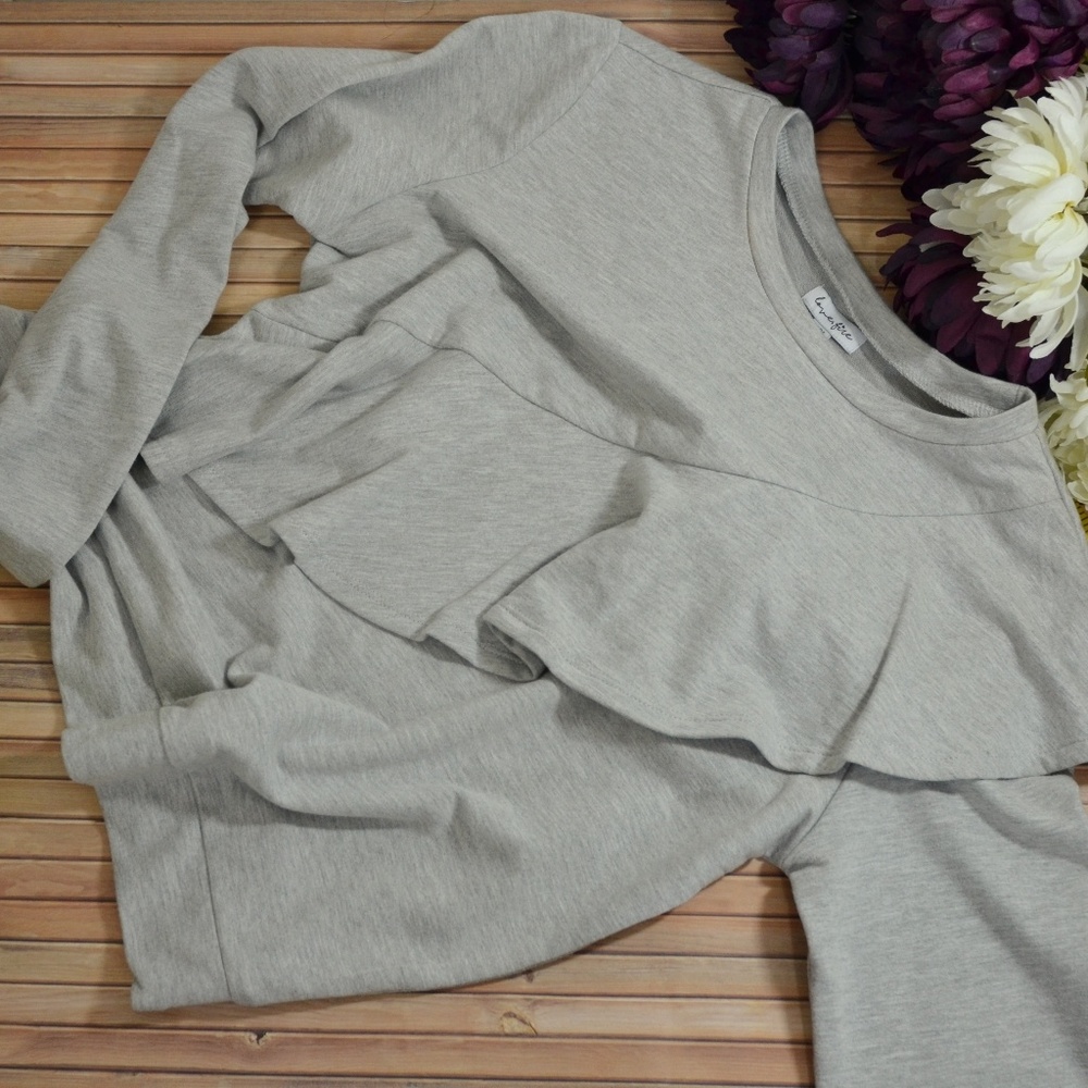 Love, Fire Ruffle Front Sweatshirt