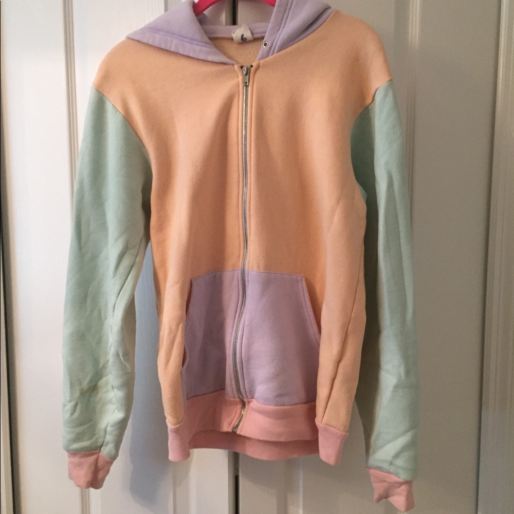 American Apparel Pastel Multicolored Hoodie