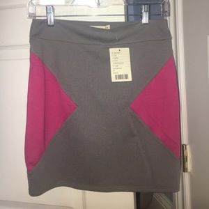Grey & hot pink skirt