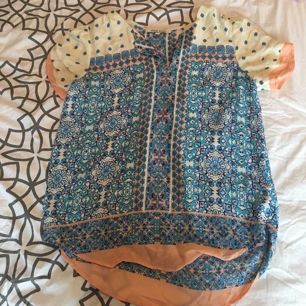 designed blouse sheer