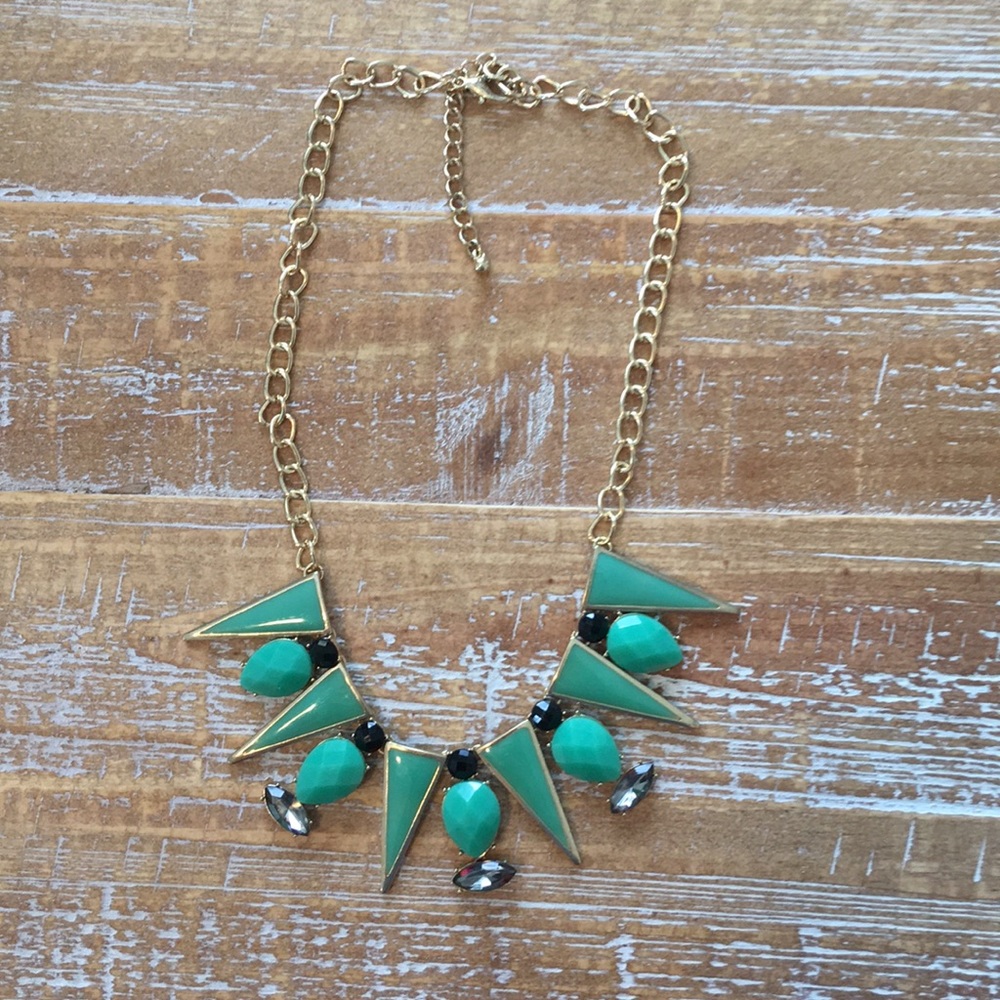 Mint jeweled necklace