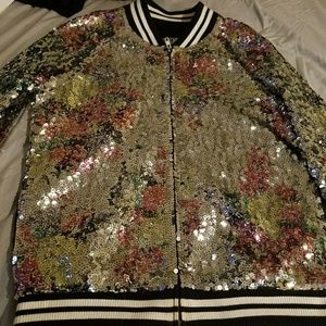Victoria's Secret PINK Bomber bling jacket small