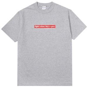 FTP x Fuct Fight Crime T-Shirt Tee in Grey Small
