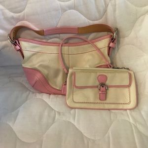 Coach hobo purse and wristlet set