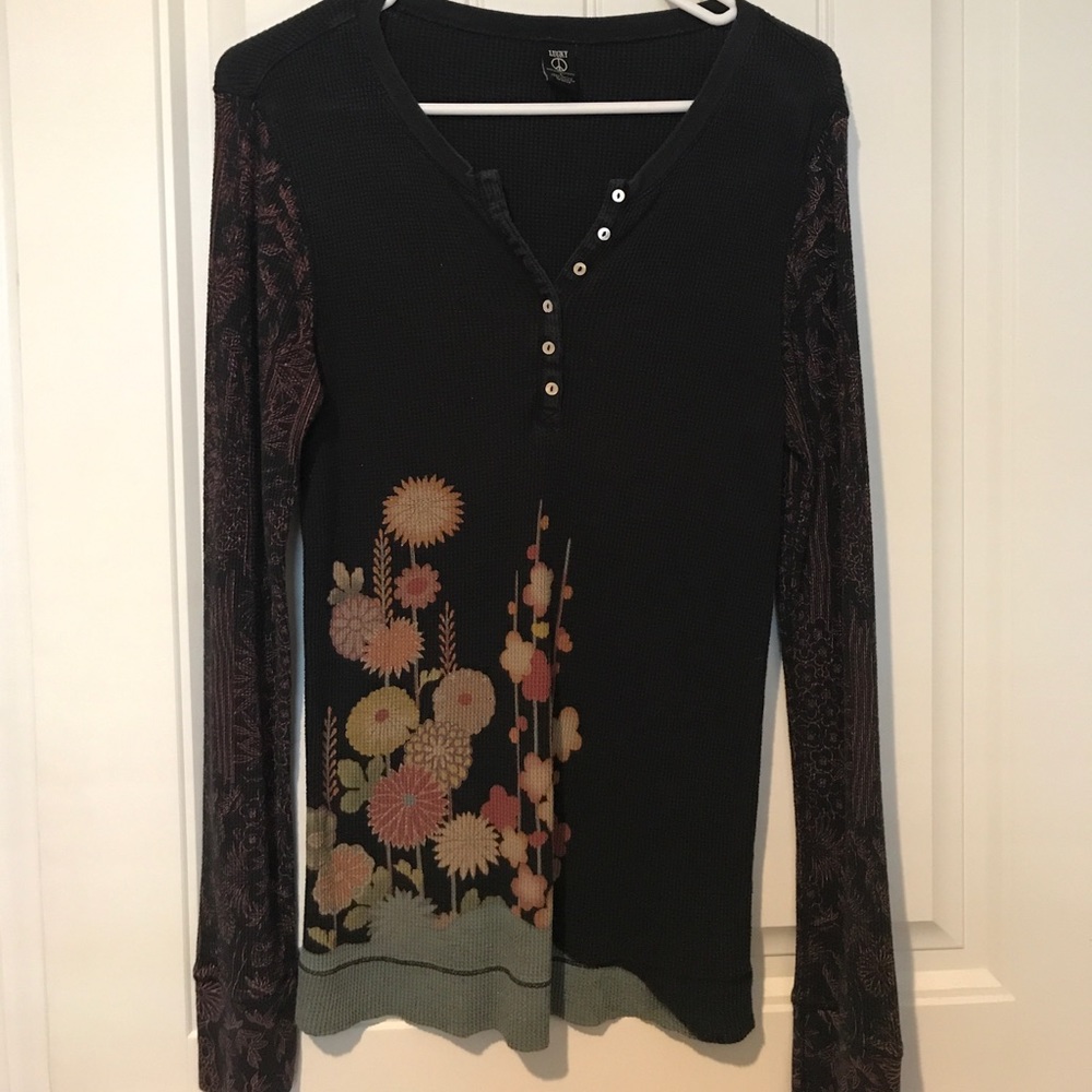 Lucky brand Henley or thermal.