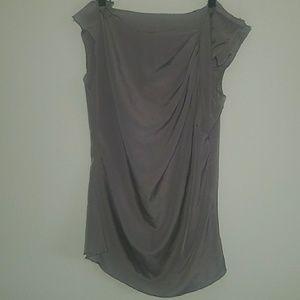 Sheer top with ruching