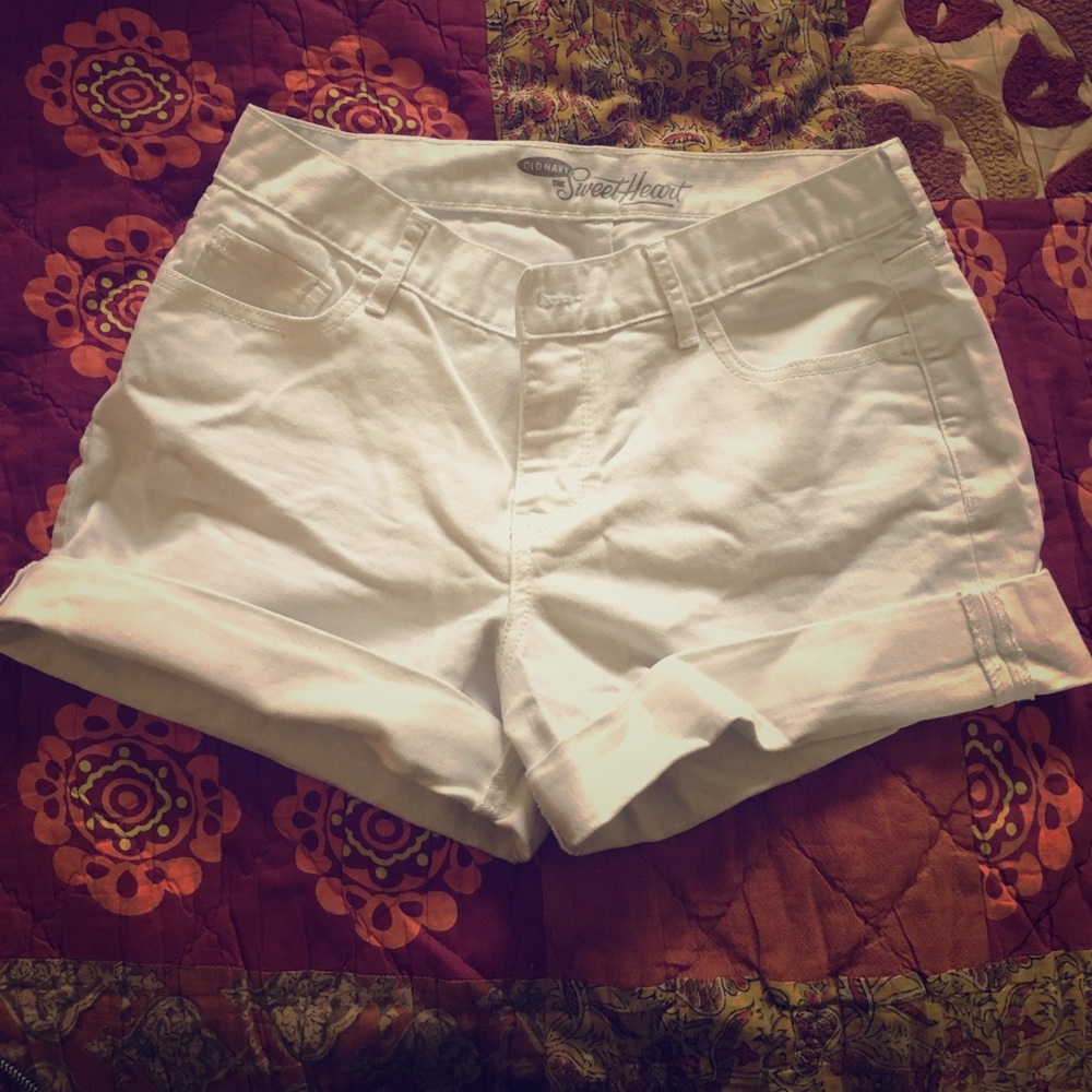 White Old Navy Sweetheart Shorts