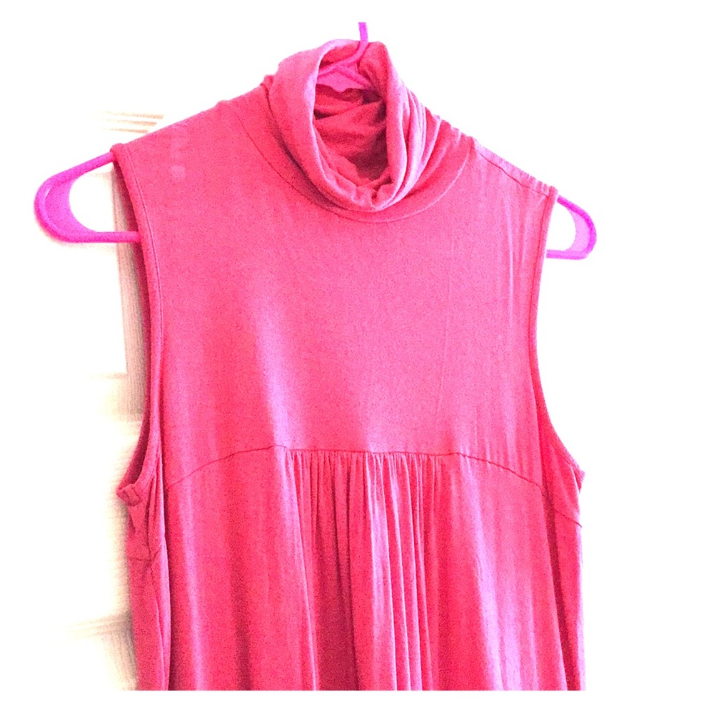 Pink, turtleneck dress