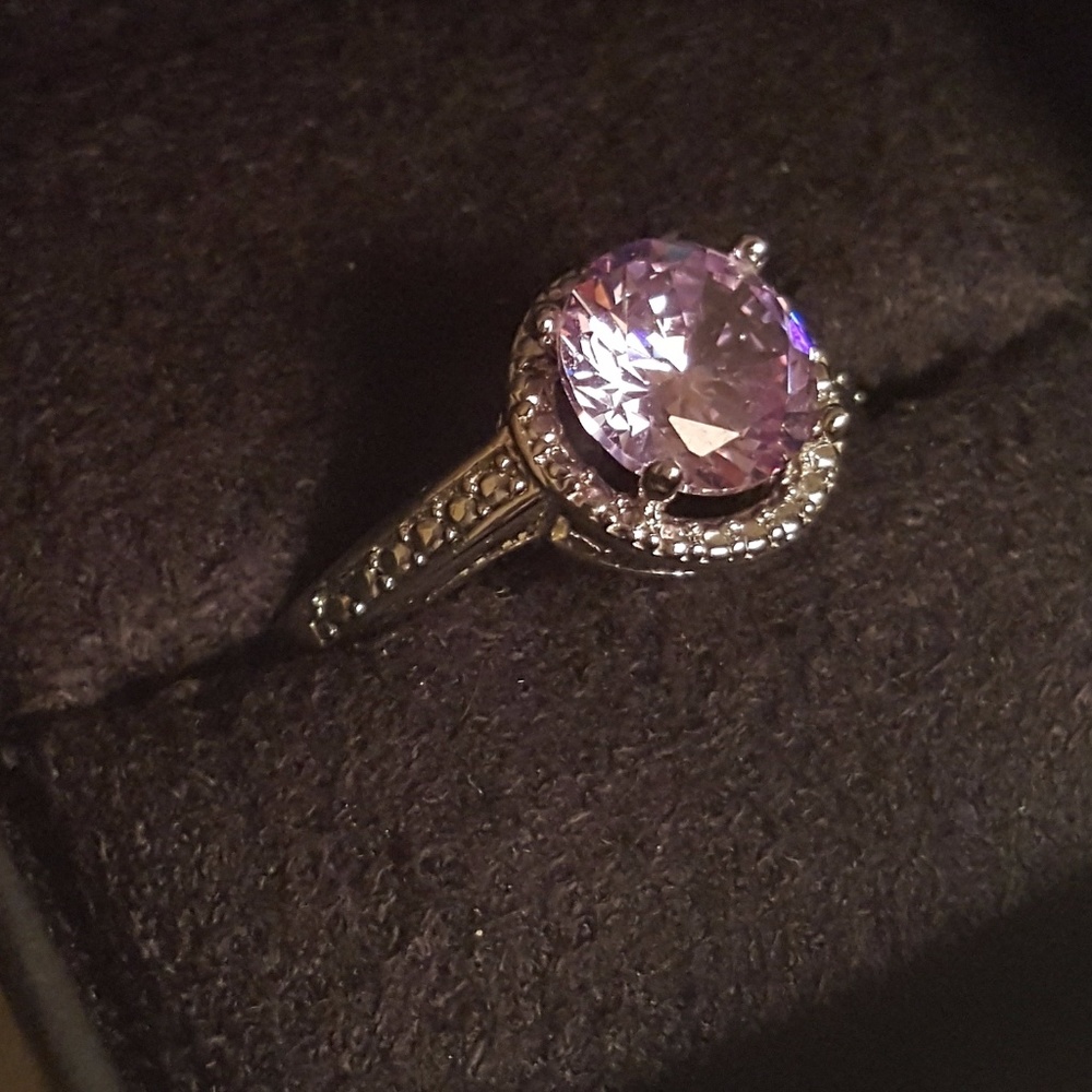 Lavender and Silver ring