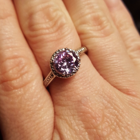 Lavender and Silver ring - Picture 2 of 6