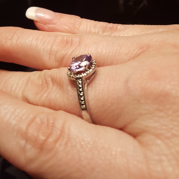 Lavender and Silver ring - Picture 5 of 6
