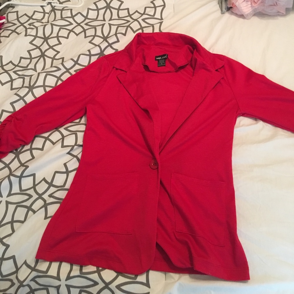 Red west seal blazer