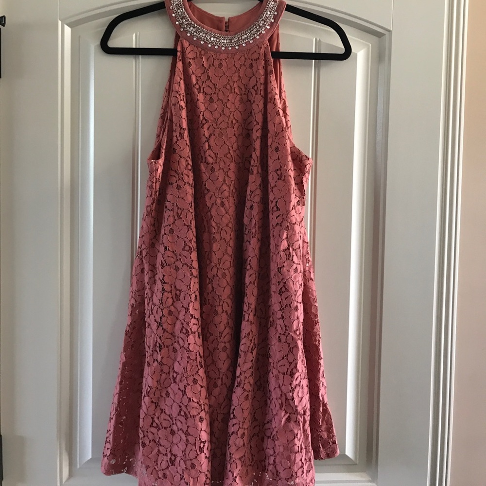 Blush-Lace Dress