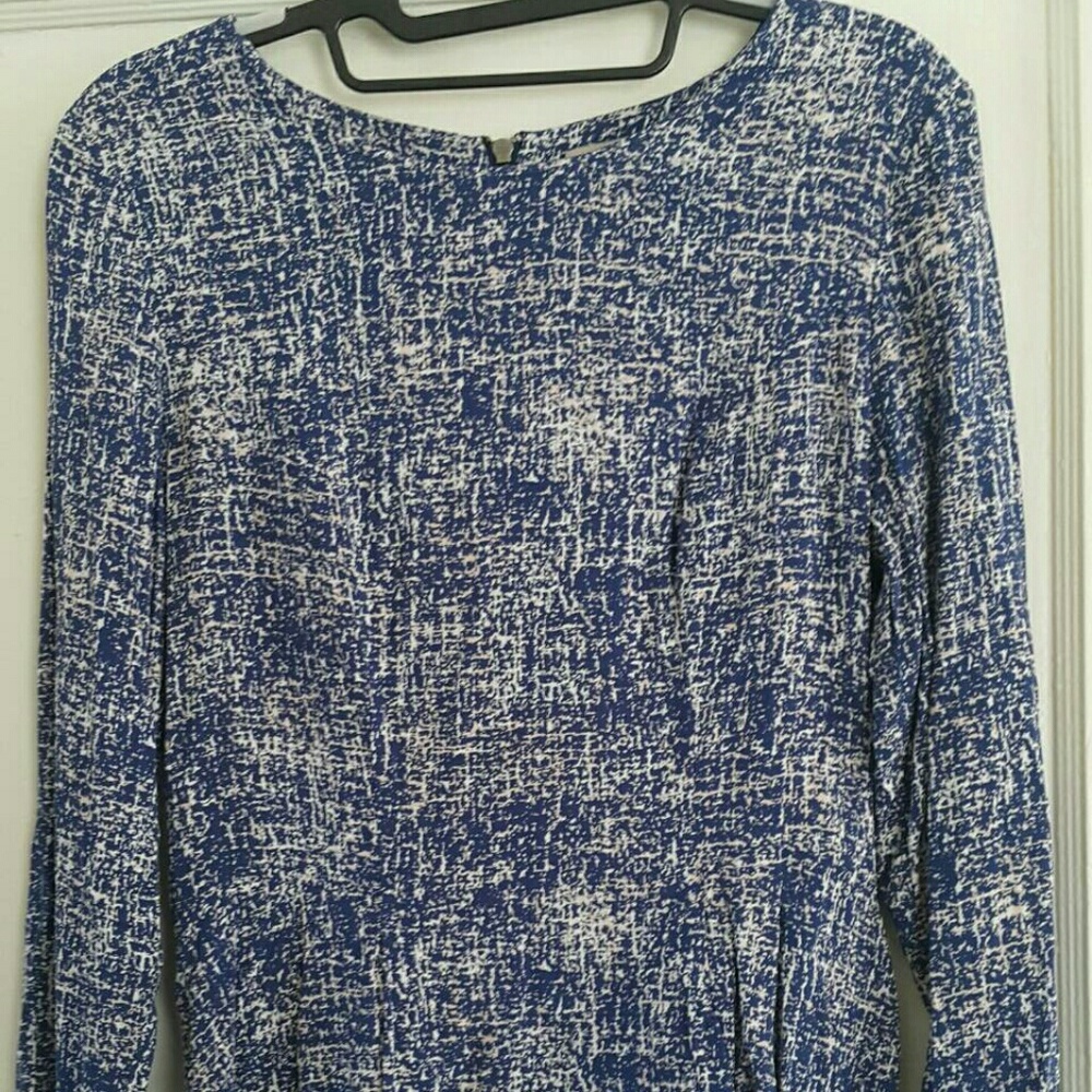 Peplum Zipper Back Blouse