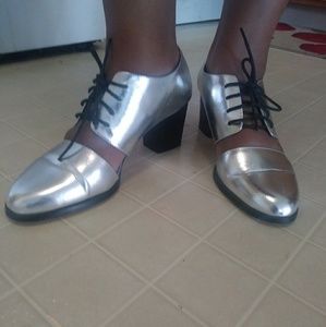 Asos cut out high heeled ankle shoes