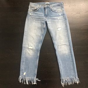 Zara fringe jeans