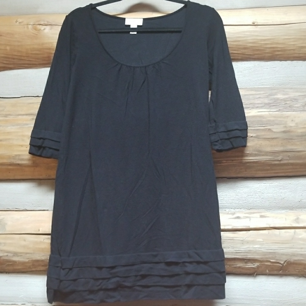 Black LOFT dress 3/4 length sleeve