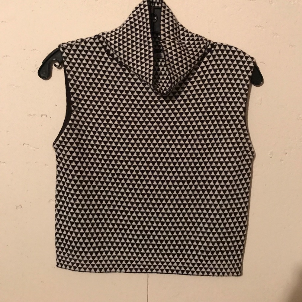 Zara Knit Crop Geo Turtleneck