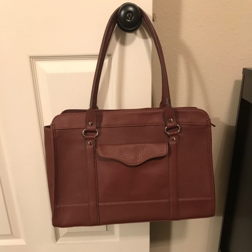 Red oversized purse