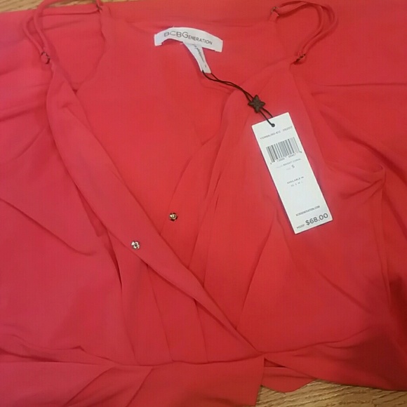 NWT BCBGeneration Dress in Bright Coral - Picture 8 of 8