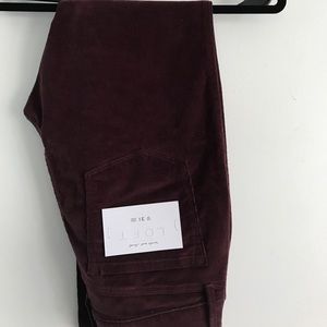 Burgundy courderoy pants