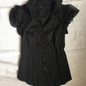 Bebe boned corset top blouse xxs