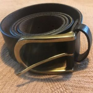 Old Navy Black Belt w/ Gold Buckle
