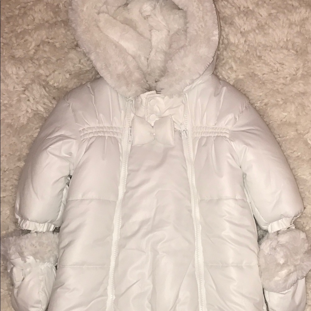 Newborn Faux Fur Snowsuit (Absorba Paris)