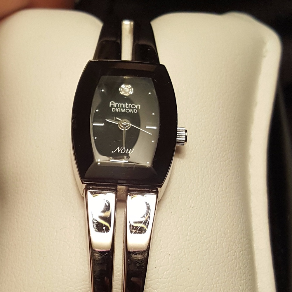 Sleek Black and Silver bracelet style watch