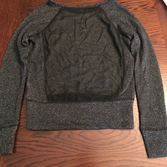 Aerie Black w/ Sprkls Mesh Back sweater - Picture 4 of 5