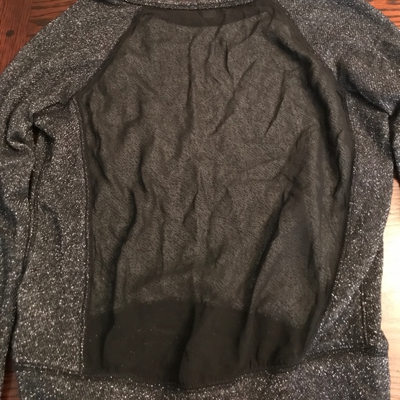 Aerie Black w/ Sprkls Mesh Back sweater - Picture 5 of 5
