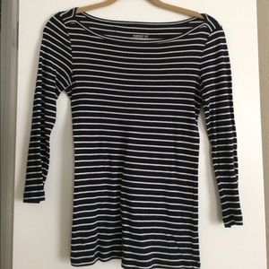 J Crew 3/4 Sleeve Boatneck Top