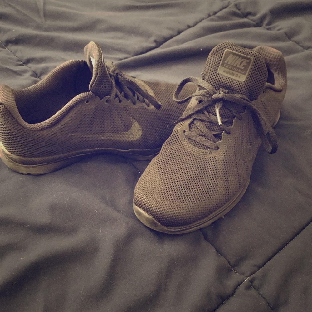 Nike black on black running shoes!