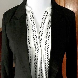 Ann Taylor Loft Dashed Split Neck Top