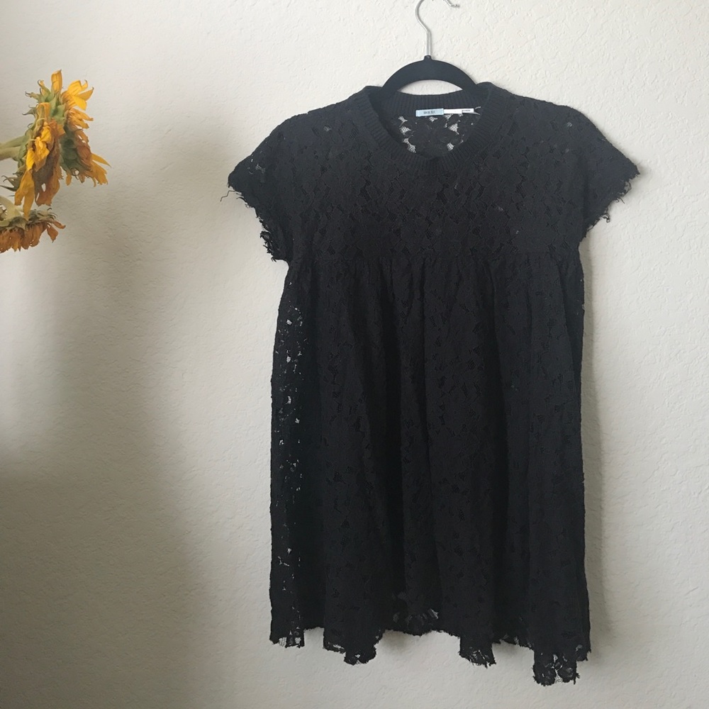 Floral lace babydoll top