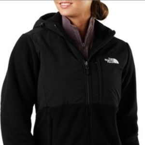 North Face fleece hooded jacket