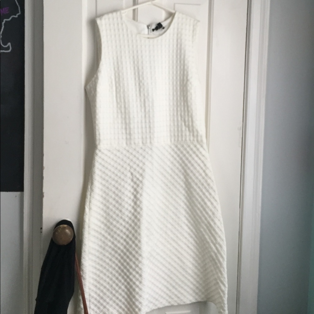theory white tank top textured dressNWT
