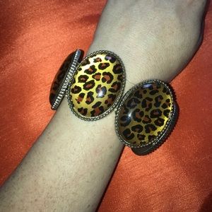 Leopard print elastic bracelet