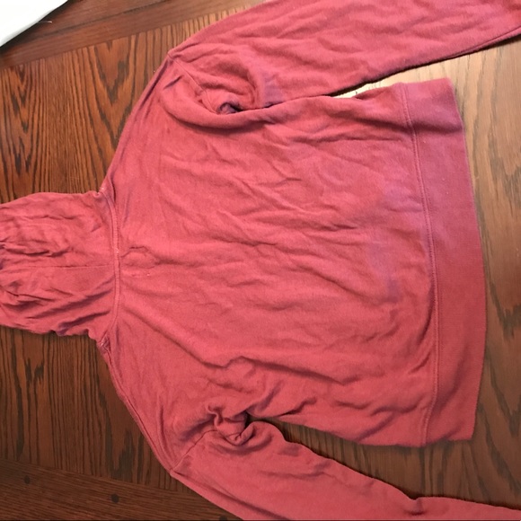 PacSun Maroon Croptop Hoodie - Picture 3 of 3