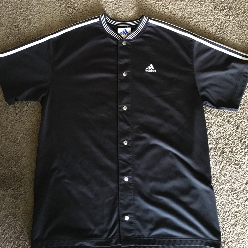 Adidas short sleeve button up shirt