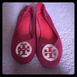 Red and gold Tory flats