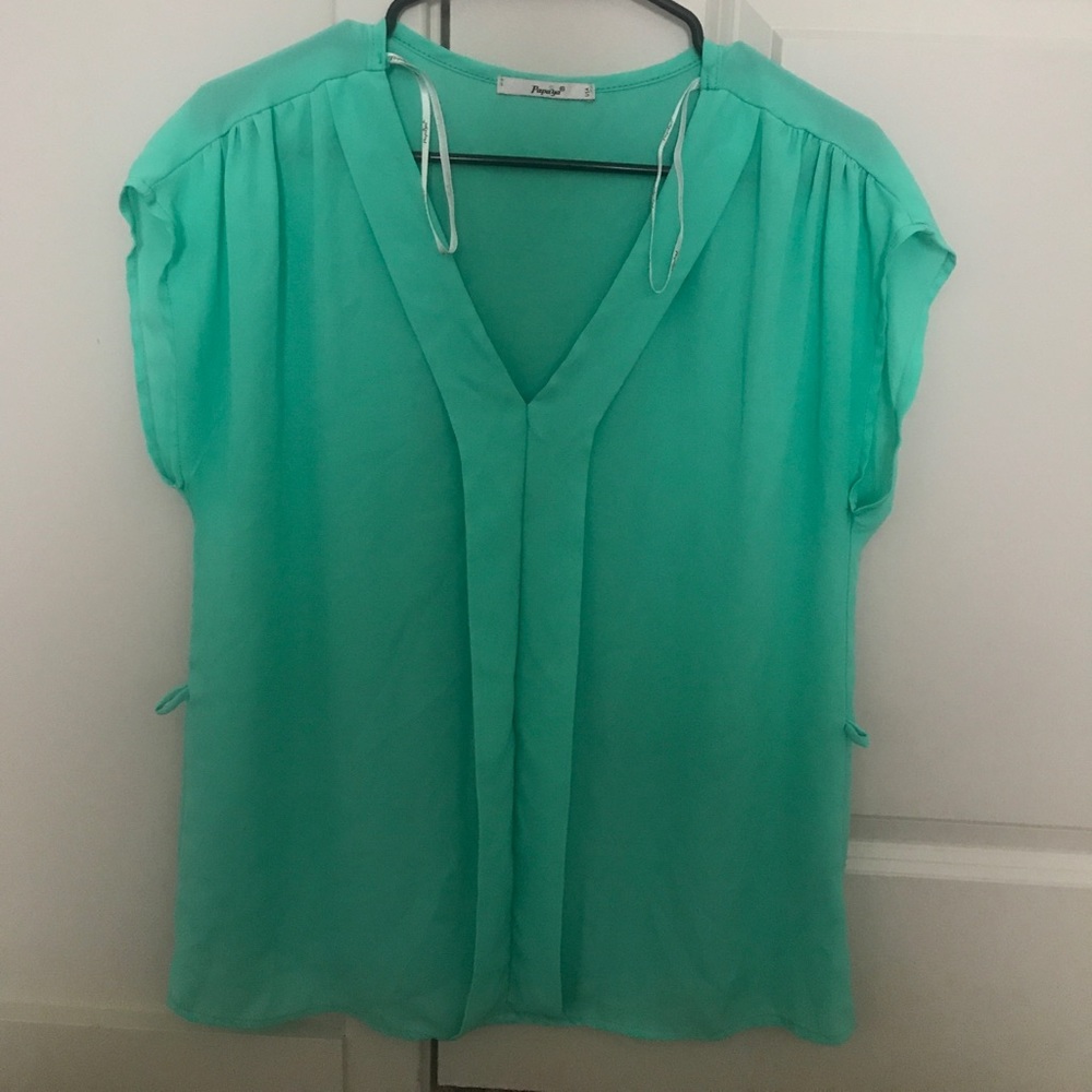 Aqua Sheer Blouse