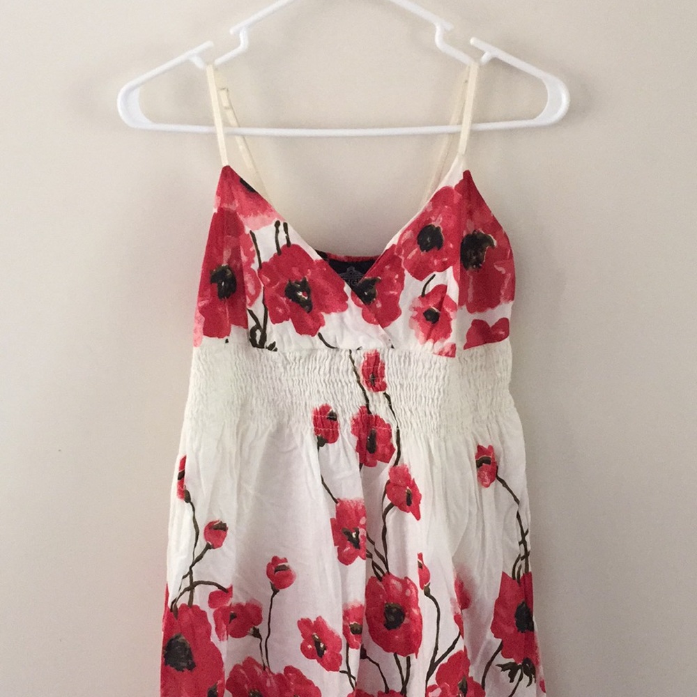 Floral print dress with lining