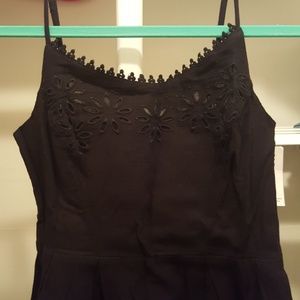 BNWT - Size XS Black Embroidered dress